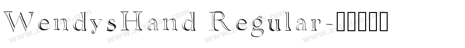 WendysHand Regular字体转换